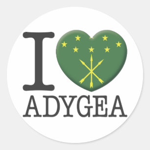 Adygea Runder Aufkleber