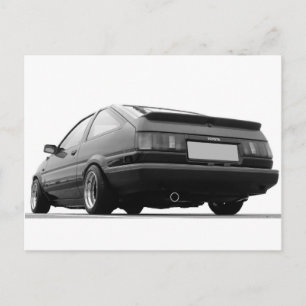 AE86 Schwarz & Weiß Postkarte
