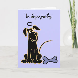 AE- Black Dog Pet Sympathy Card Karte