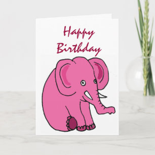 AE- Funny Elephant Birthday Card Karte