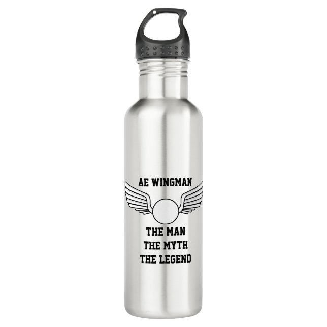 AE Wingman Wasserflasche Edelstahlflasche (Vorderseite)