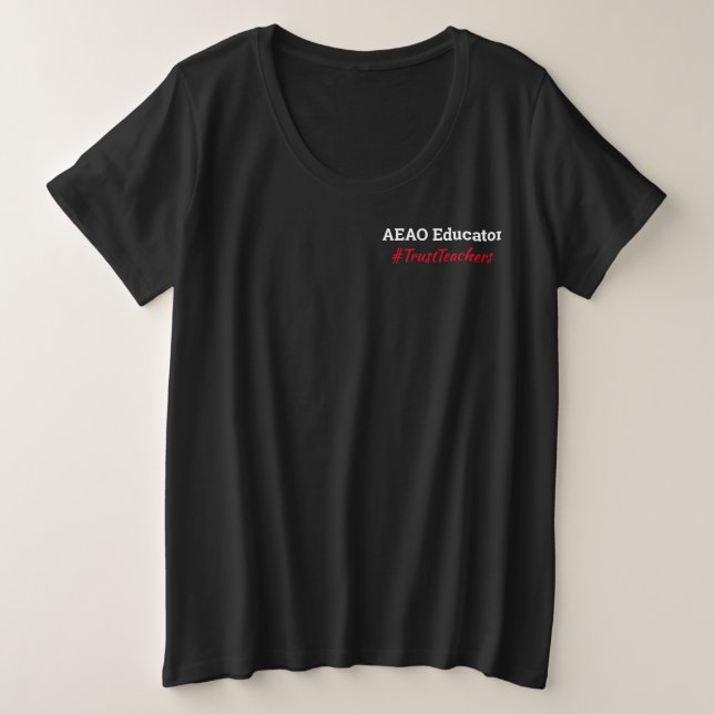 AEAO Educator Große Größe T-Shirt (Design vorne)