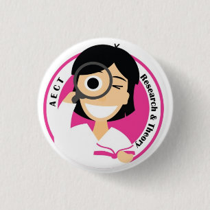 AECT Forschungs-und Theorie-Knopf-Kleine Frau Button