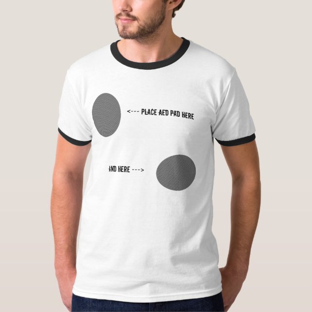 AED füllt Standort auf T-Shirt (Vorderseite)