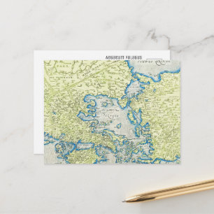 Aegaeum Pelagus Antike Weltkarte Postkarte