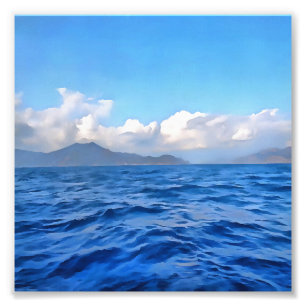 Aegean Blue Marmaris Türkis Küstenmalerei Fotodruck