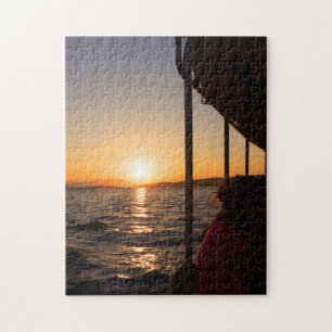 Aegean Lifestyle auf dem Schiff bei Sonnenuntergan Puzzle