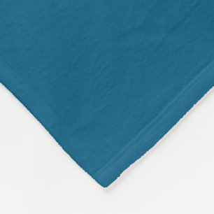 Aegean Sea Blue Solid Color Print Fleecedecke