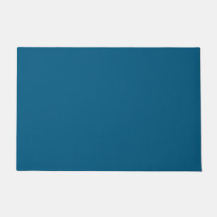 Aegean Sea Blue Solid Color Print Fußmatte