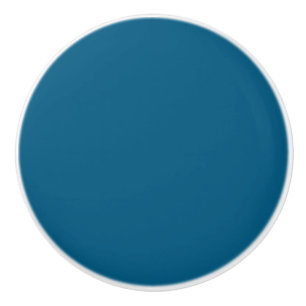 Aegean Sea Blue Solid Color Print Keramikknauf