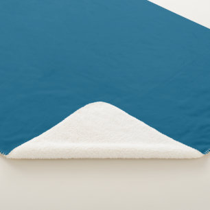 Aegean Sea Blue Solid Color Print Sherpadecke