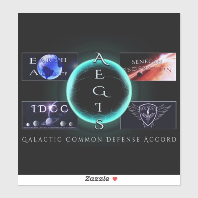 AEGIS Car Sticker (8x8) (Blatt)