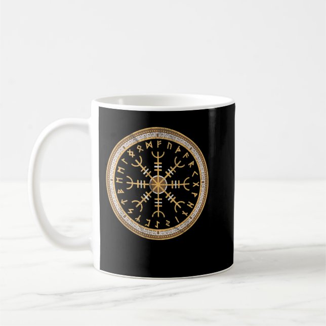 Ægishjálmur Helm des Schreckens Kaffeetasse (Links)