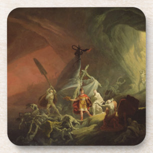 Aeneas und der Sibyl, c.1800 (Öl auf Leinwand) Getränkeuntersetzer