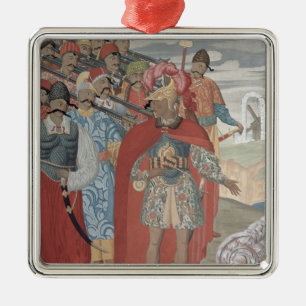 Aeneas und sein Soldiers, 1919 Silbernes Ornament