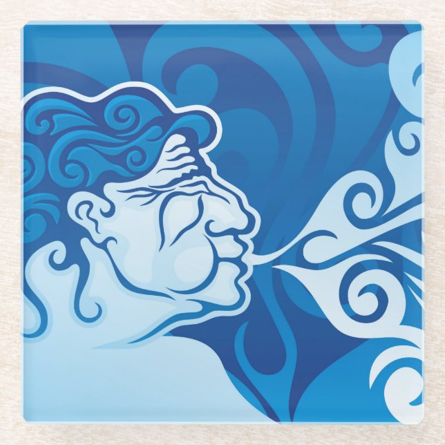 Aeolus Glasuntersetzer (Vorderseite)