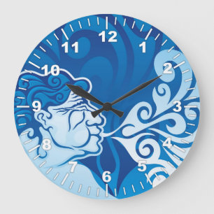 Aeolus Große Wanduhr