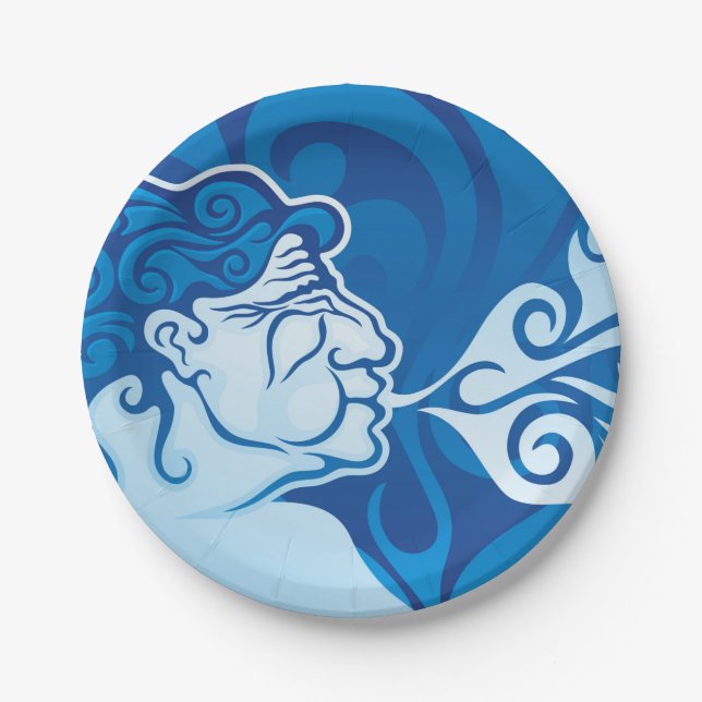 Aeolus Pappteller (Vorderseite)