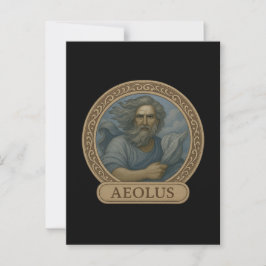 Aeolus Windgott Andachts-Postkarte Postkarte