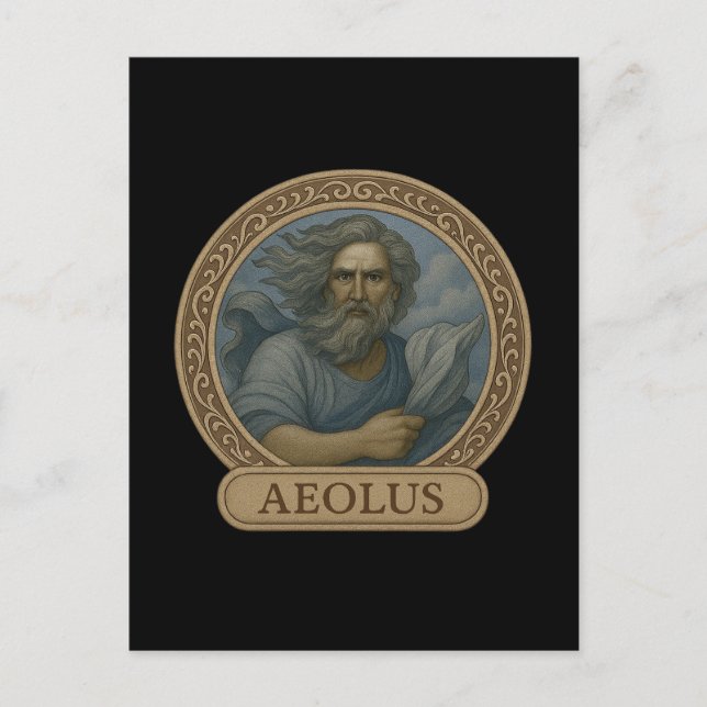 Aeolus Windgott Andachts-Postkarte Postkarte (Vorderseite)