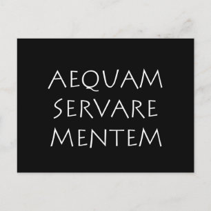 Aequam-Servarem Postkarte