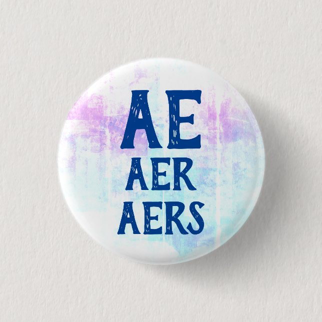 Aer Aers Pronouns Button (Vorderseite)
