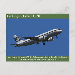 Aer Lingus Airbus A320-Bild für Postkarte