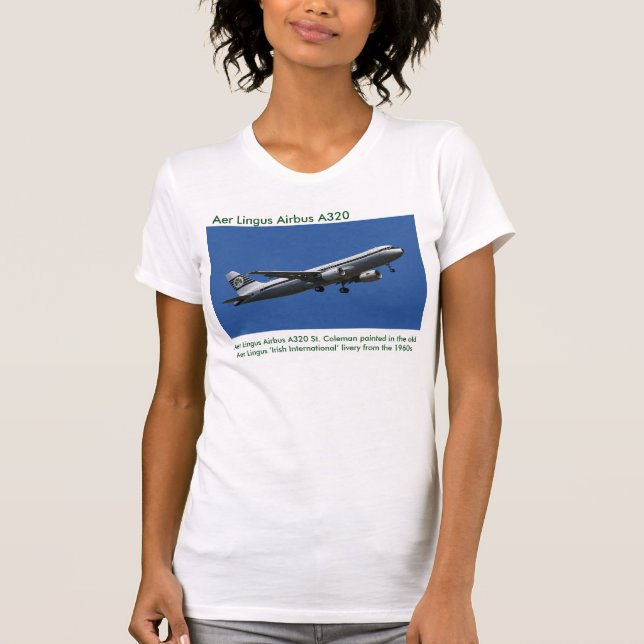 Aer Lingus Airbus A320-Image für weiblichen T - Sh T-Shirt (Vorderseite)