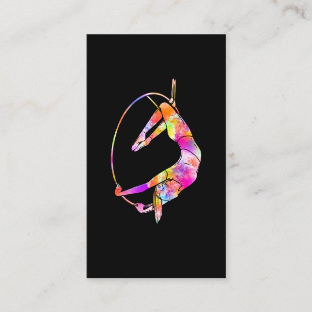 Aerial Artist Circus Hoop Aerial Yoga Aerialist Visitenkarte (Vorderseite)