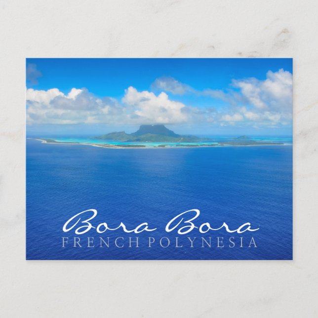 Aerial Bora Bora, Postkarte des französischen Poly (Vorderseite)
