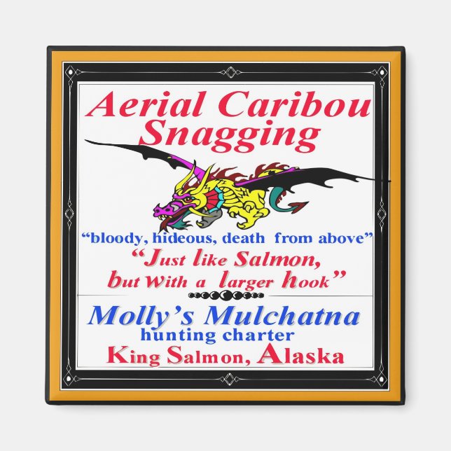 Aerial Caribbean Snagging Mulchatna Alaska Magnet (Vorne)