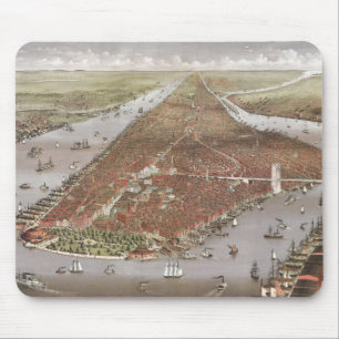 Aerial City View in Manhattan, New York, USA Mousepad