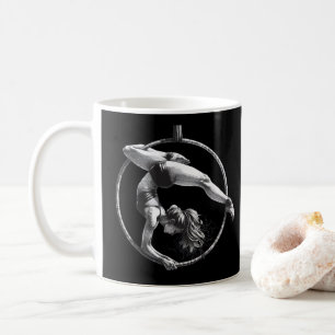 Aerial Hoop Lyra Anpassbarer Name Schwarz Kaffeetasse