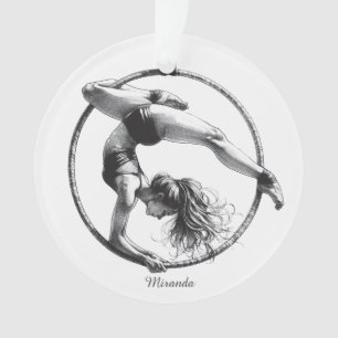 Aerial Hoop Lyra Name Ornament