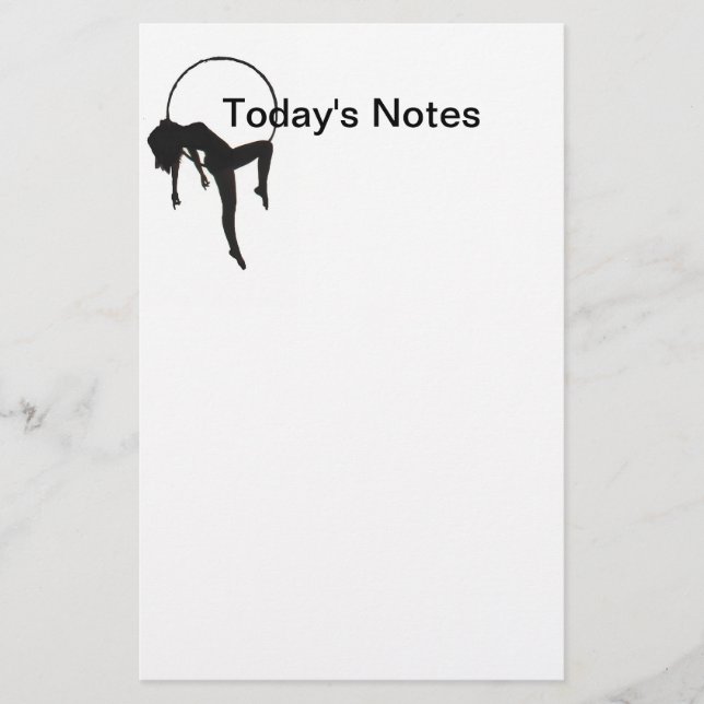 Aerial Hoop Lyra Notepad (Vorderseite)