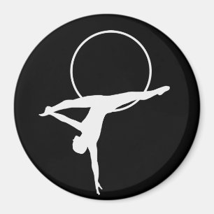 Aerial Hoop-Magnet - schwarz-weiß Magnet