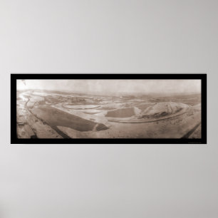 Aerial Indiana Steel Foto 1908 Poster