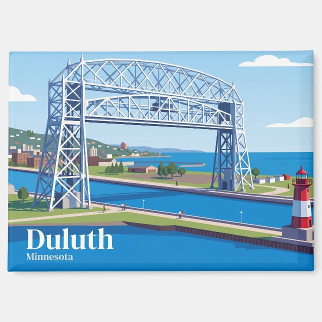 Aerial Lift Bridge USA Magnet (Vorderseite)