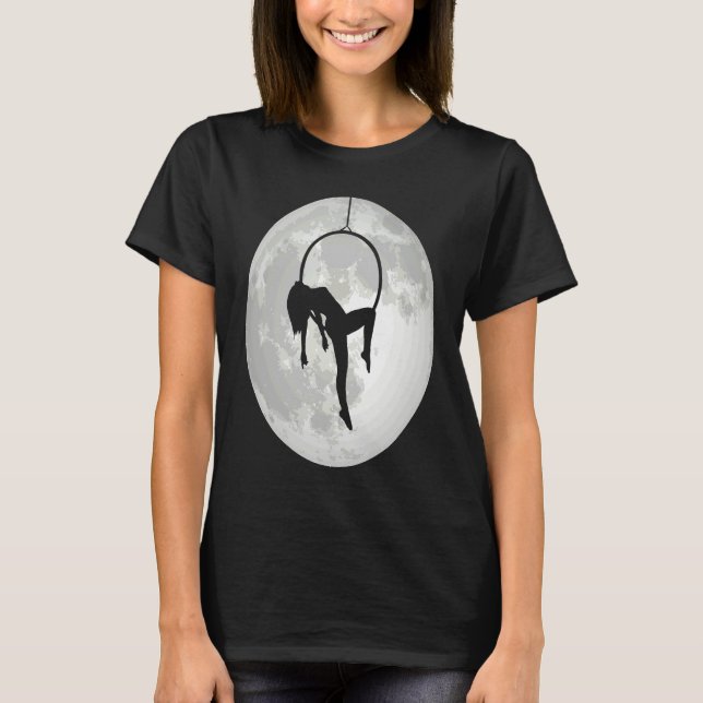 Aerial Moon Aerial Yoga Circus Lyra Trapeze Aerial T-Shirt (Vorderseite)