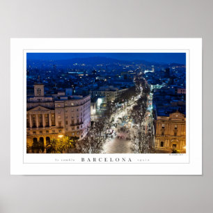 Aerial night view of die Allee ,(Plakat) Poster