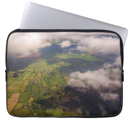 Aerial Patchwork of Irish Farmland and Clouds Laptopschutzhülle