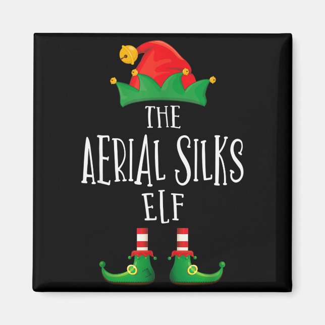 Aerial Silks Elf Shirt Family Matching Pajamas Chr Magnet (Vorne)