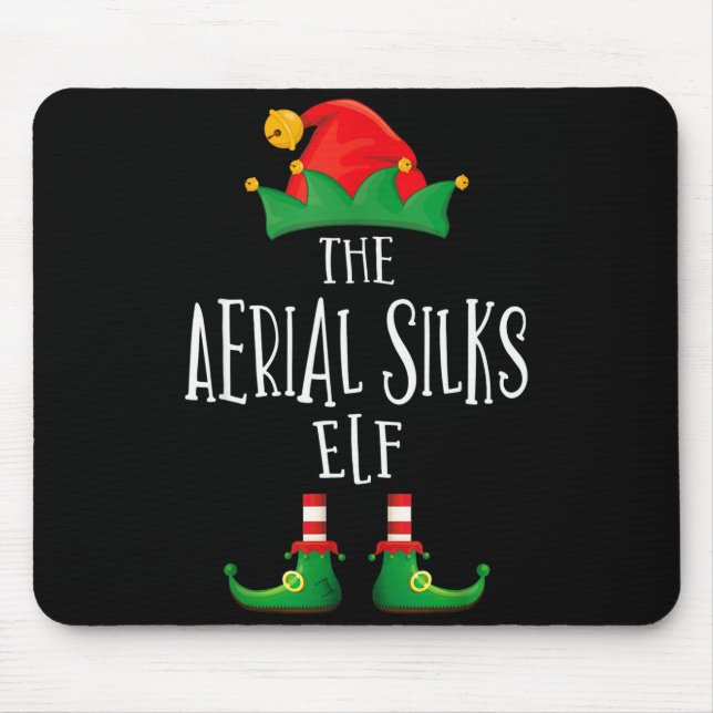 Aerial Silks Elf Shirt Family Matching Pajamas Chr Mousepad (Vorne)