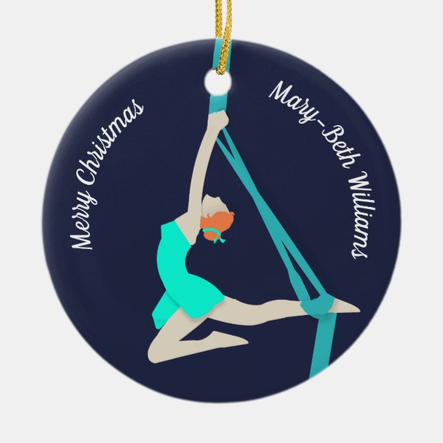 Aerial Silks Keramik Ornament (Vorne)
