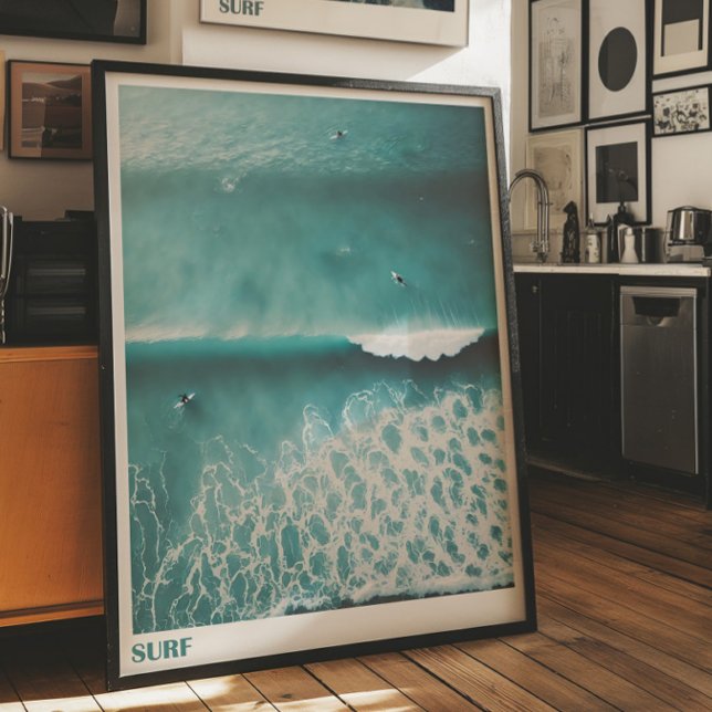 Aerial Surf Photography Ocean Wave Wall Poster  (Von Creator hochgeladen)