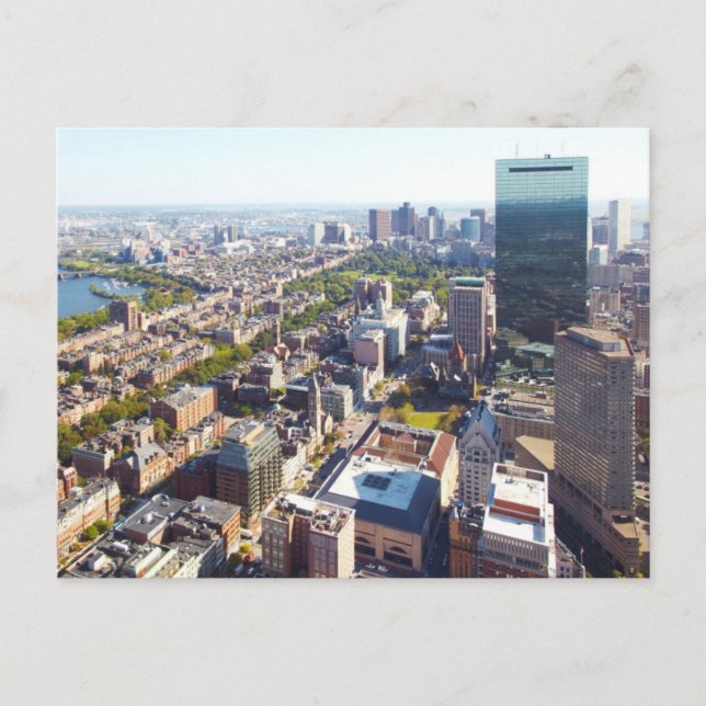 Aerial view of Boston Postkarte (Vorderseite)