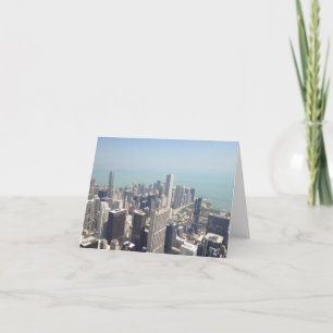 Aerial View of Chicago Blank Card Karte