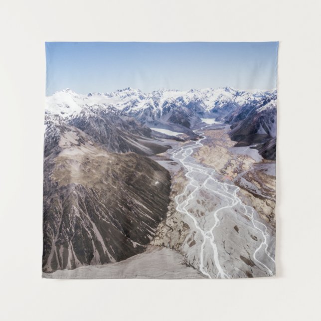 AERIAL VIEW OF MOUNTAIN RANGES WANDTEPPICH (Vorderseite)