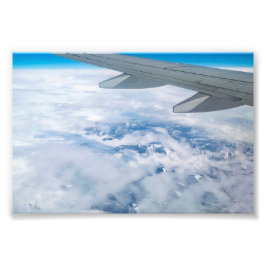 Aerial View of the Snowy Alps – Flight to Venice Fotodruck