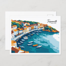 Aerial View Teignmouth England Travel Postkarte